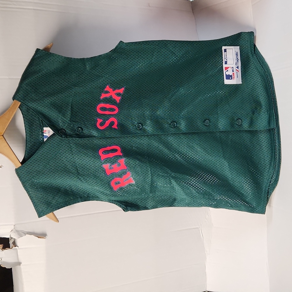 EUC Team MLB Apparel by Majestic Boston Redsox Men's sz L Button Down Tank